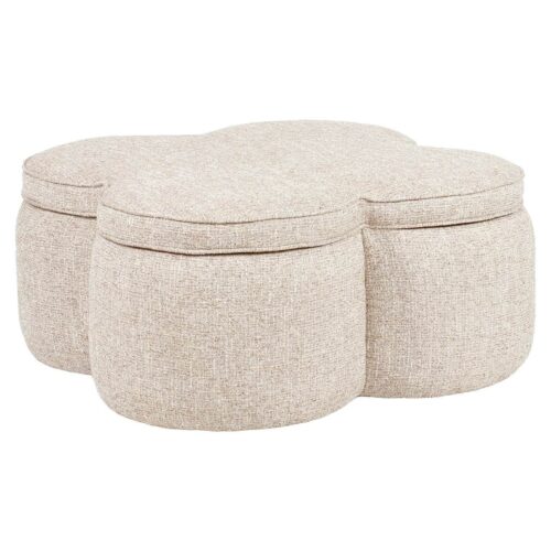 Pouf repose-pieds Corbeau sand tweed Richmond Interiors