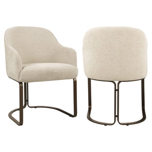 Chaise de salle à manger Hadley natural boldweave ignifugée Richmond Interiors