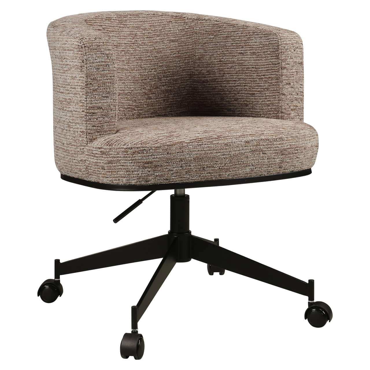 Chaise de salle à manger Rochenne mocca linear pivotante sur roulettes Richmond Interiors – Image 2