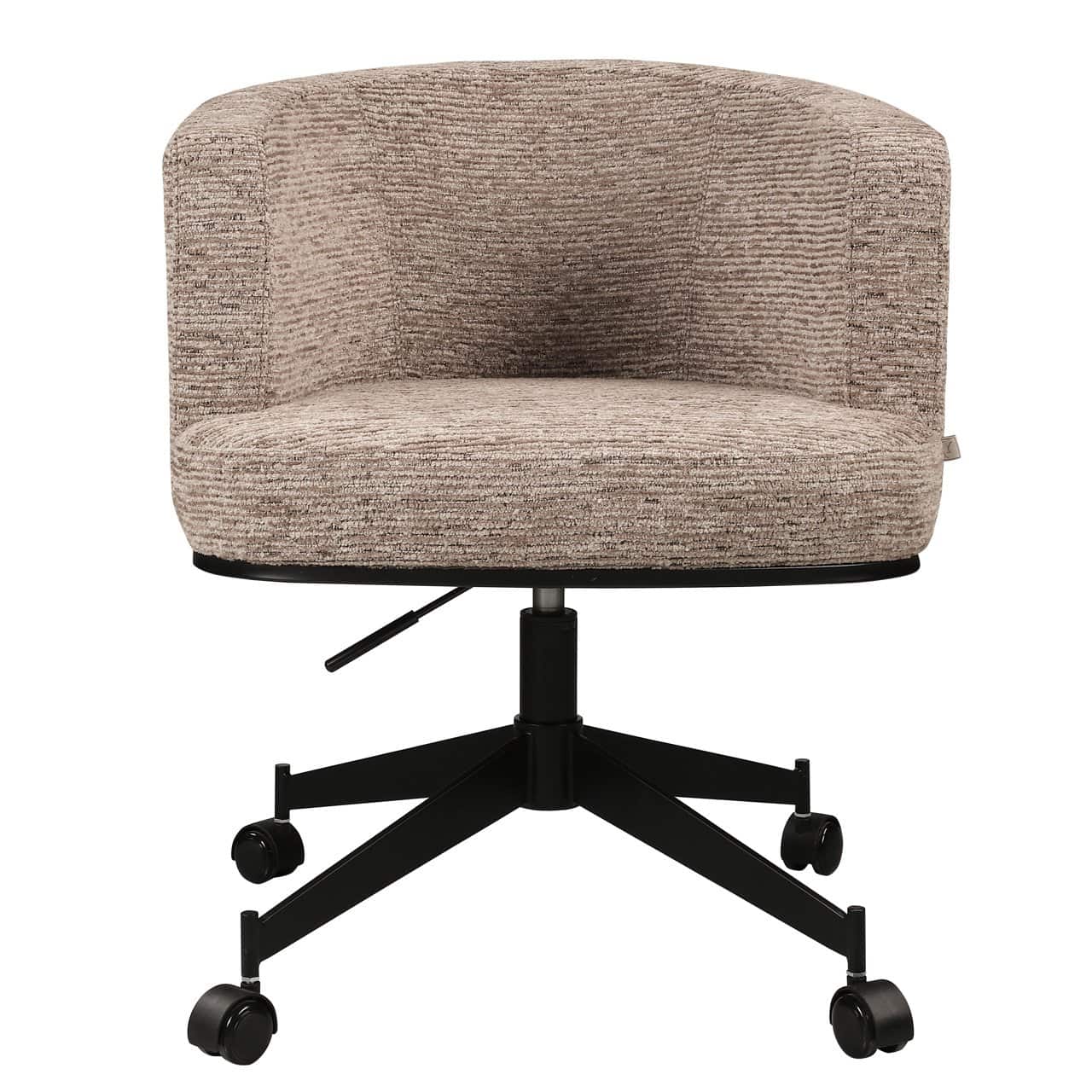 Chaise de salle à manger Rochenne mocca linear pivotante sur roulettes Richmond Interiors – Image 3