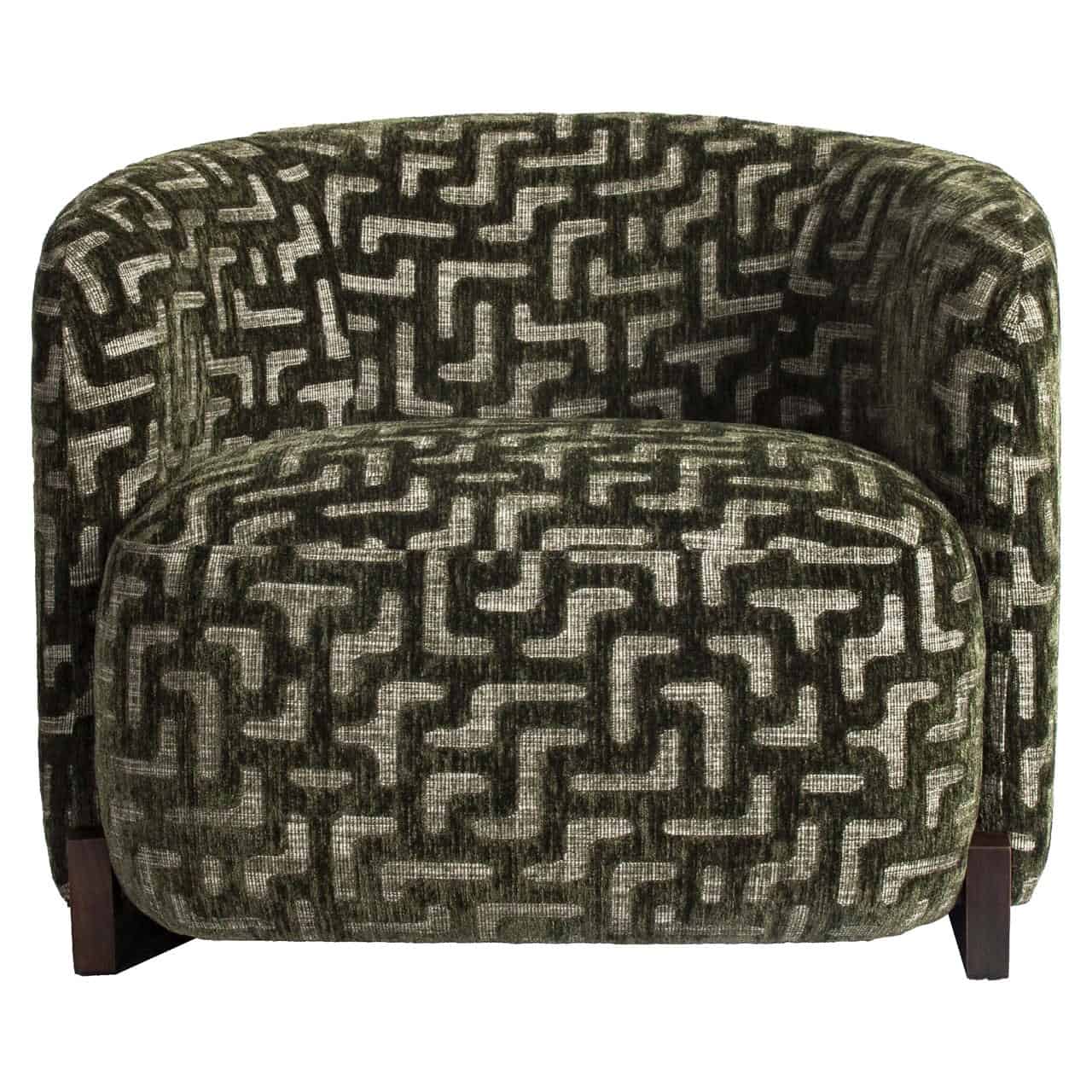 Fauteuil lounge Hannah moss labyrinth ignifugé Richmond Interiors – Image 3