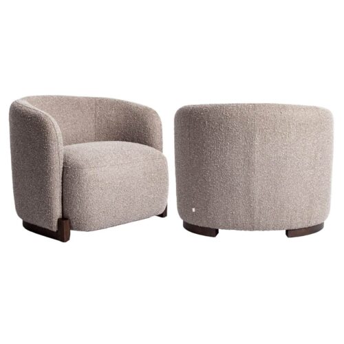 Fauteuil lounge Hannah mocca chunky ignifugé Richmond Interiors