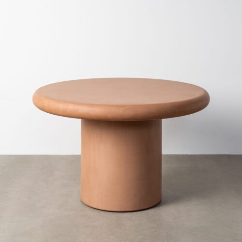 Table à Manger Ronde Terracotta Microciment Ixia 120cm