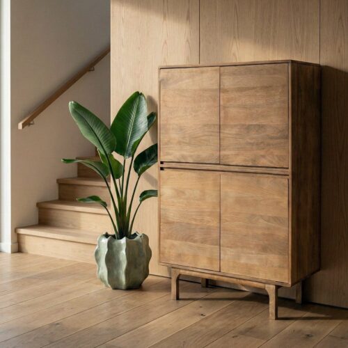 Armoire Bois de Manguier Naturel Asana Ixia 90x145cm