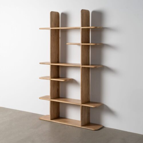 Étagère Bibliothèque Bois de Manguier Naturel Asana Ixia 124x200cm