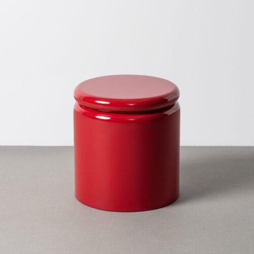 Table d'Appoint Laquée Rouge Ixia 40x40x43cm