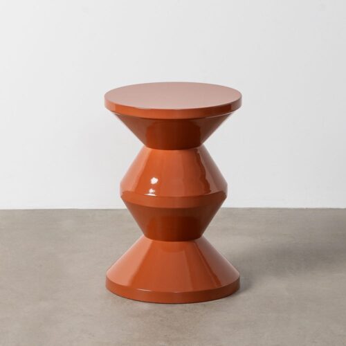 Table d'Appoint Acier Terracotta Zigzag Ixia 33x33x55cm