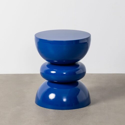 Table d'Appoint Métal Bleu Électrique Ixia 38x38x47cm