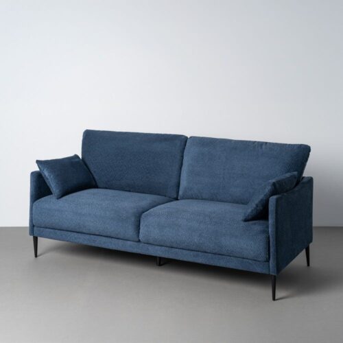 Canapé Tissu Bleu 100% Polyester Ixia 191x80x88cm