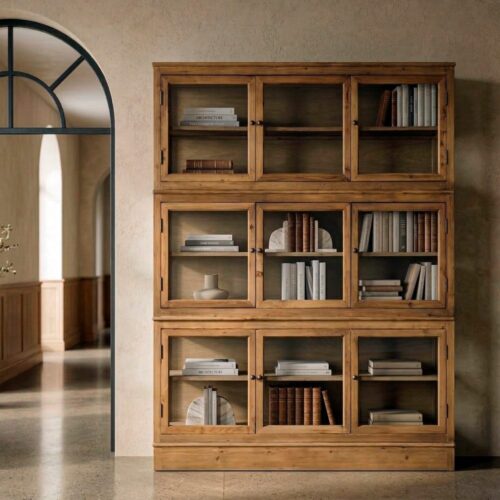 Grande Vitrine Bois Recyclé Ixia 155x40x201.5cm