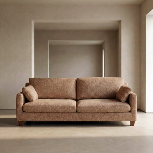 Canapé 3 Places Tissu Ocre Chiné Ixia 221cm