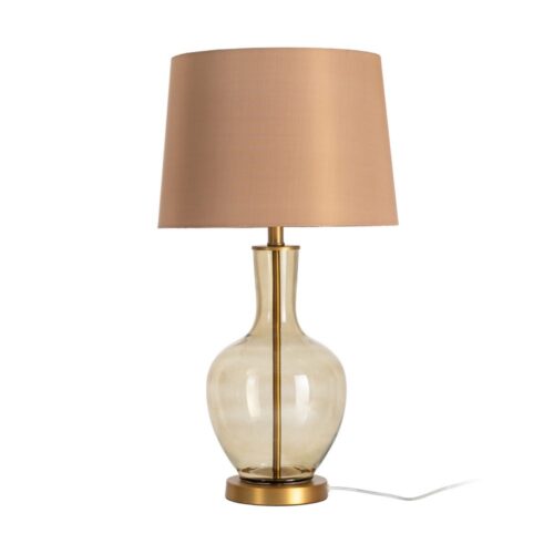 Lampe à Poser Verre Fumé Ixia 38x38x68cm