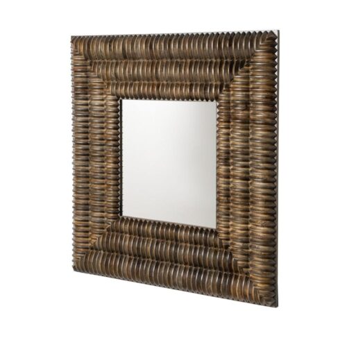 Miroir Carré Bois de Manguier Marron Ixia 122x122cm