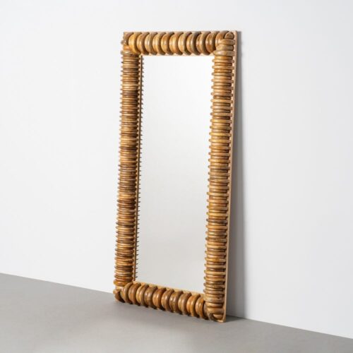 Miroir Rectangulaire Bois de Manguier Clair Ixia 76.5x153.5cm