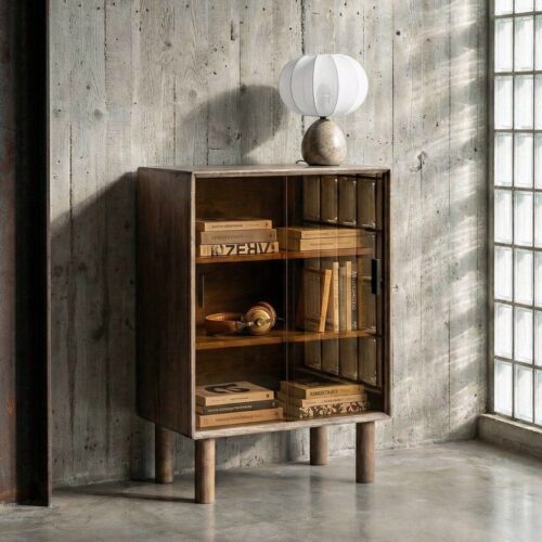 Petite Vitrine Bois Collection Amy Ixia 70x40x100cm