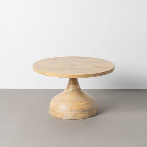 Table Basse Ronde Bois de Manguier Clair Ixia 67x67x40cm