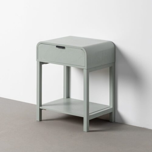 Chevet Laqué Vert Clair 1 Tiroir Ixia 48x35.5x61cm