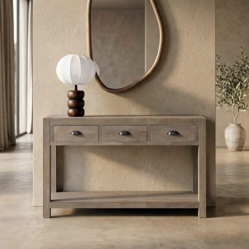 Console Bois de Pin 3 Tiroirs Collection Cottage Ixia 135cm