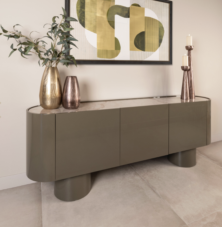 Buffets Richmond Interiors chez Melimel Home - Buffets laiton et marbre luxe design néerlandais