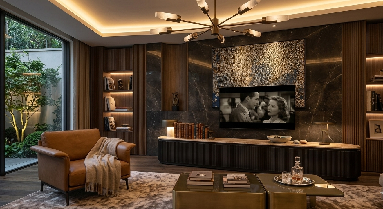 Meubles TV Richmond Interiors chez Melimel Home - Meubles TV luxe laiton design néerlandais