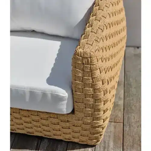 Salon de jardin Candinia 5 places — résine tressée naturelle - 3