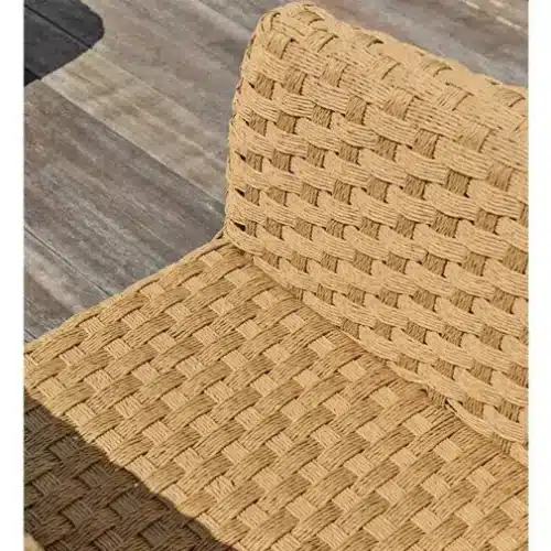 Salon de jardin Candinia 5 places — résine tressée naturelle - 5