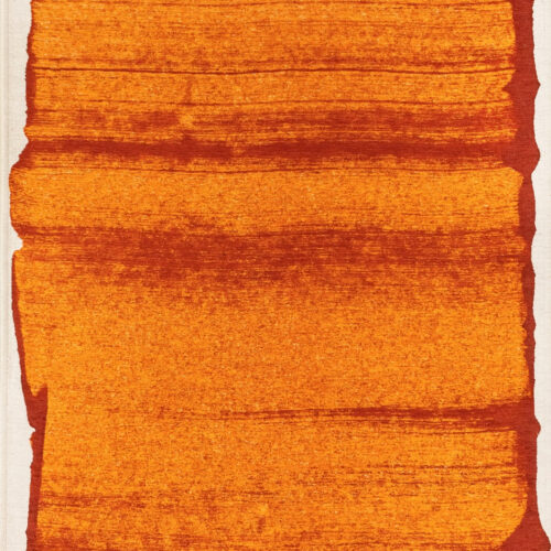 Tapis Graphique Contemporain Orange — Louis De Poortere Craft Brush 2061