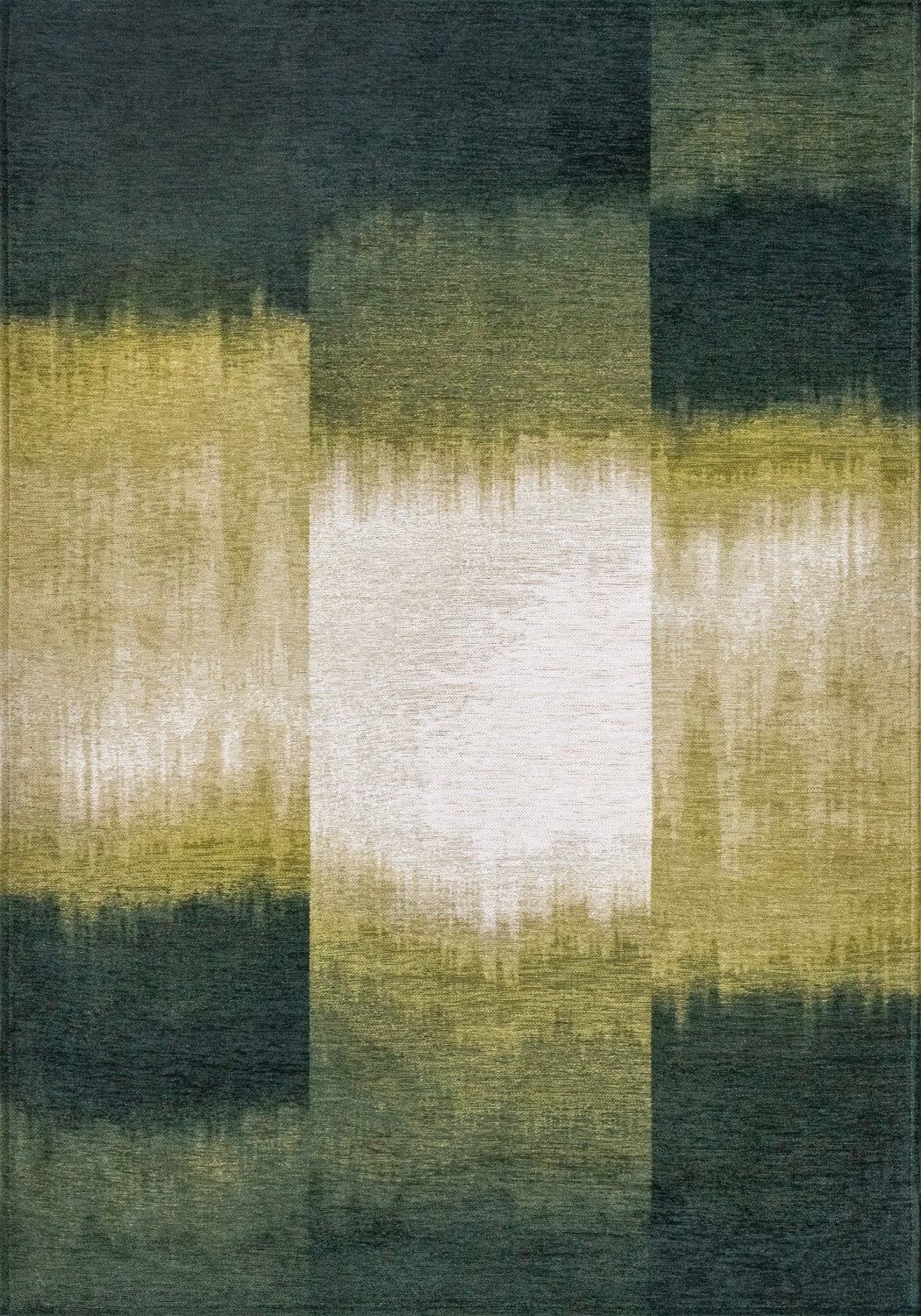 Tapis Graphique Zen Vert Forêt — Louis De Poortere Meditation Sendai 2071
