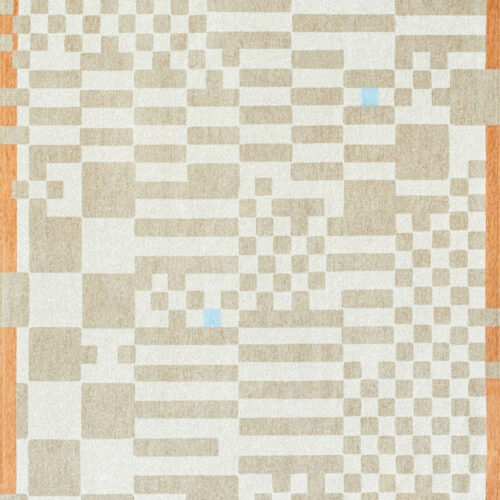 Tapis Damier Géométrique Gris — Louis De Poortere Craft Chess 2075