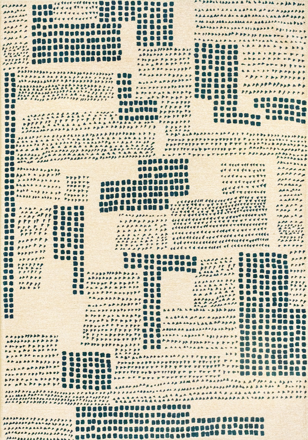 Tapis Zen Graphique Rouge Grenadine — Louis De Poortere Craft Zen Garden 2078 Tapis Zen Graphique Vert Pin