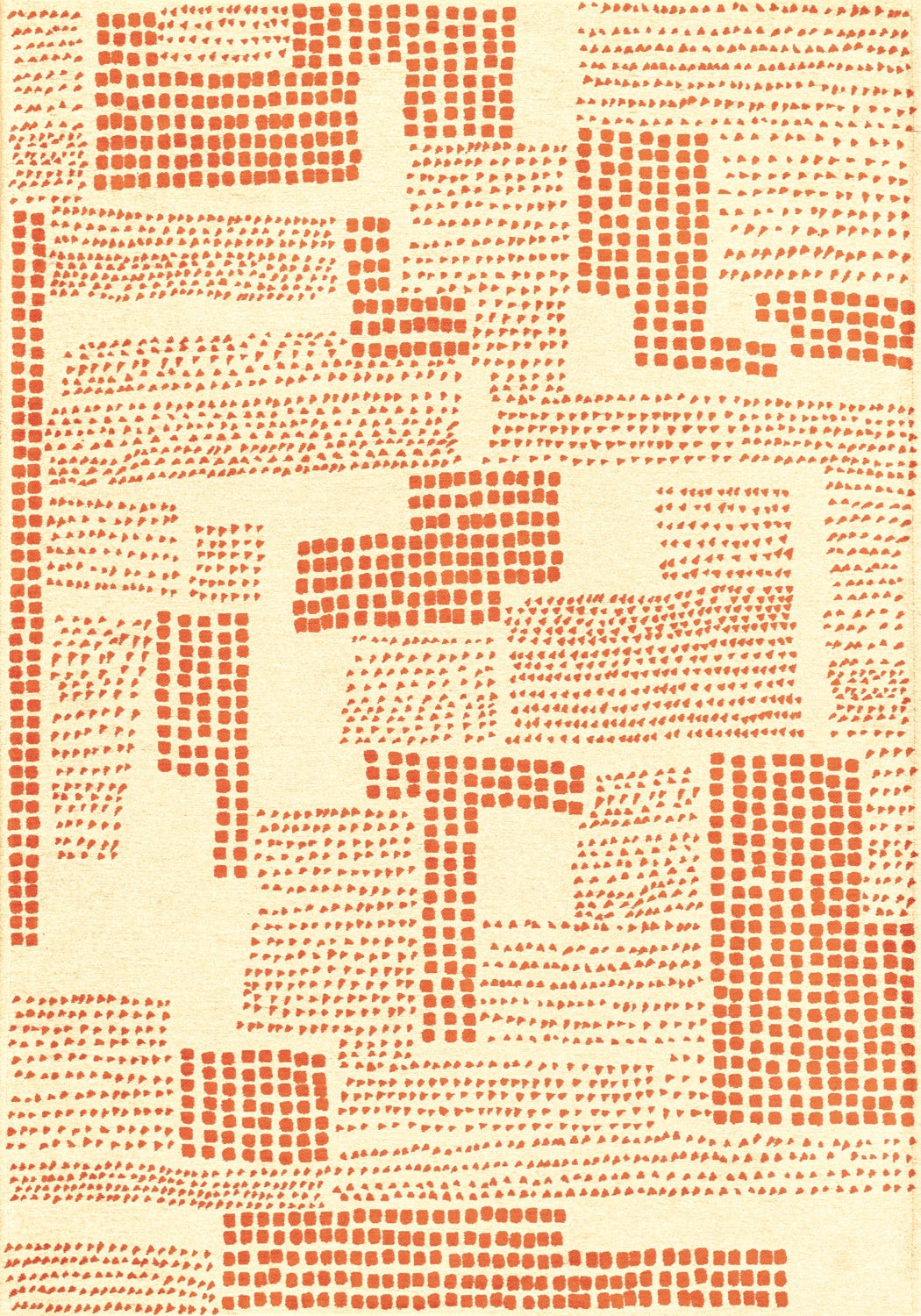Tapis Zen Graphique Rouge Grenadine — Louis De Poortere Craft Zen Garden 2078