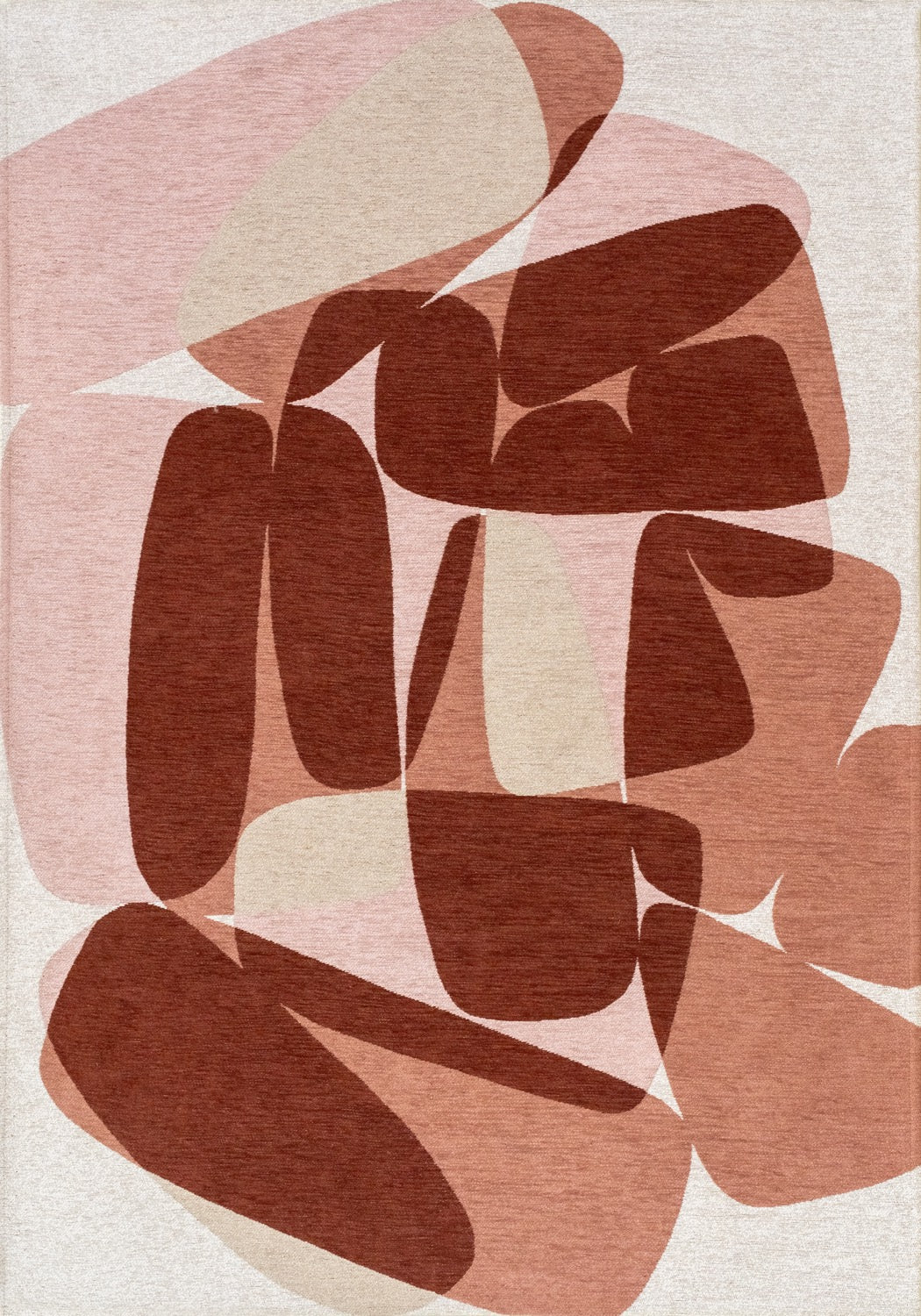 Tapis Effet Pierre Naturel Brun Cerise — Louis De Poortere Gallery Stones 2088