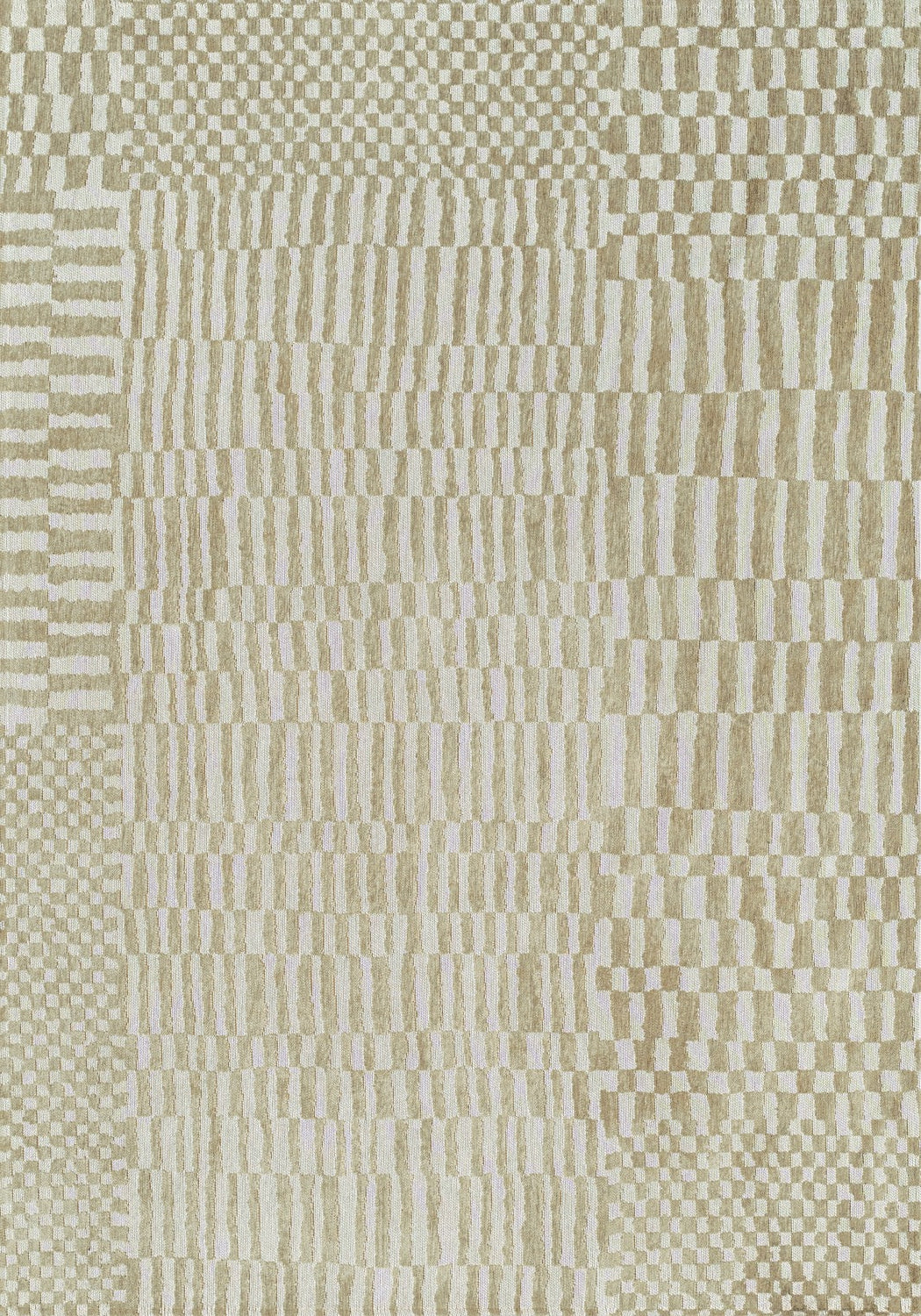 Tapis Berbère Géométrique Vert — Louis De Poortere Structures Berber 9650 Tapis Berbère Géométrique Beige