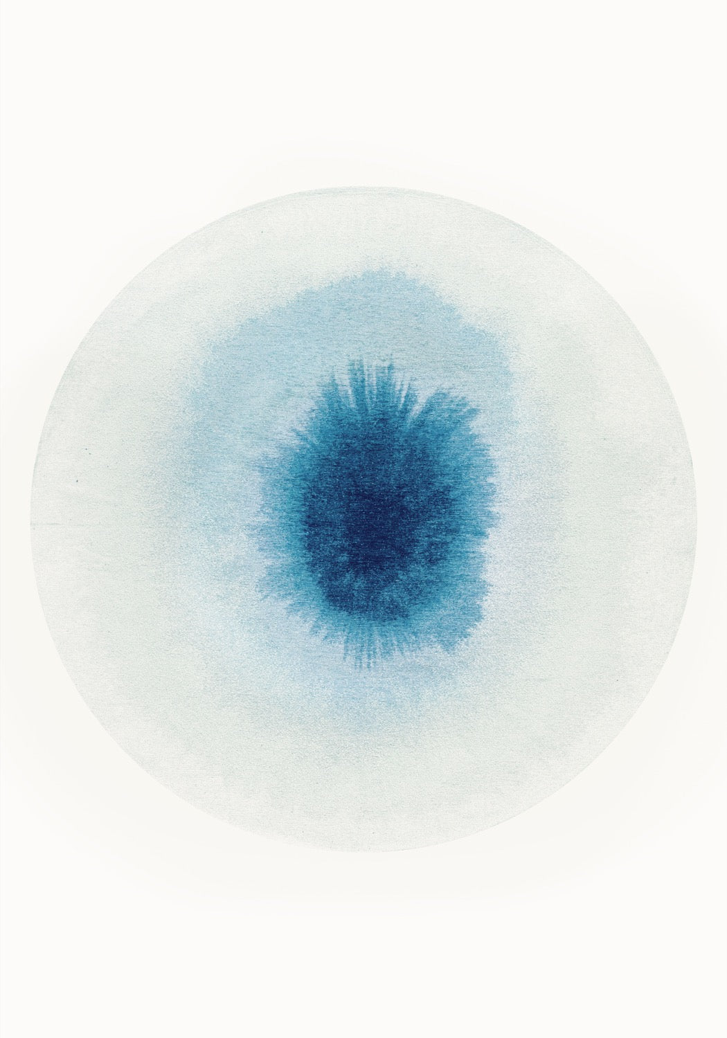 Tapis Coloré Design Or Mousse — Louis De Poortere Meditation Drop 2100 Tapis Coloré Design Bleu Rêve