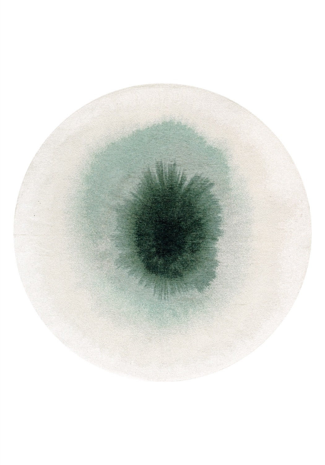 Tapis Coloré Design Or Mousse — Louis De Poortere Meditation Drop 2100 Tapis Coloré Design Vert