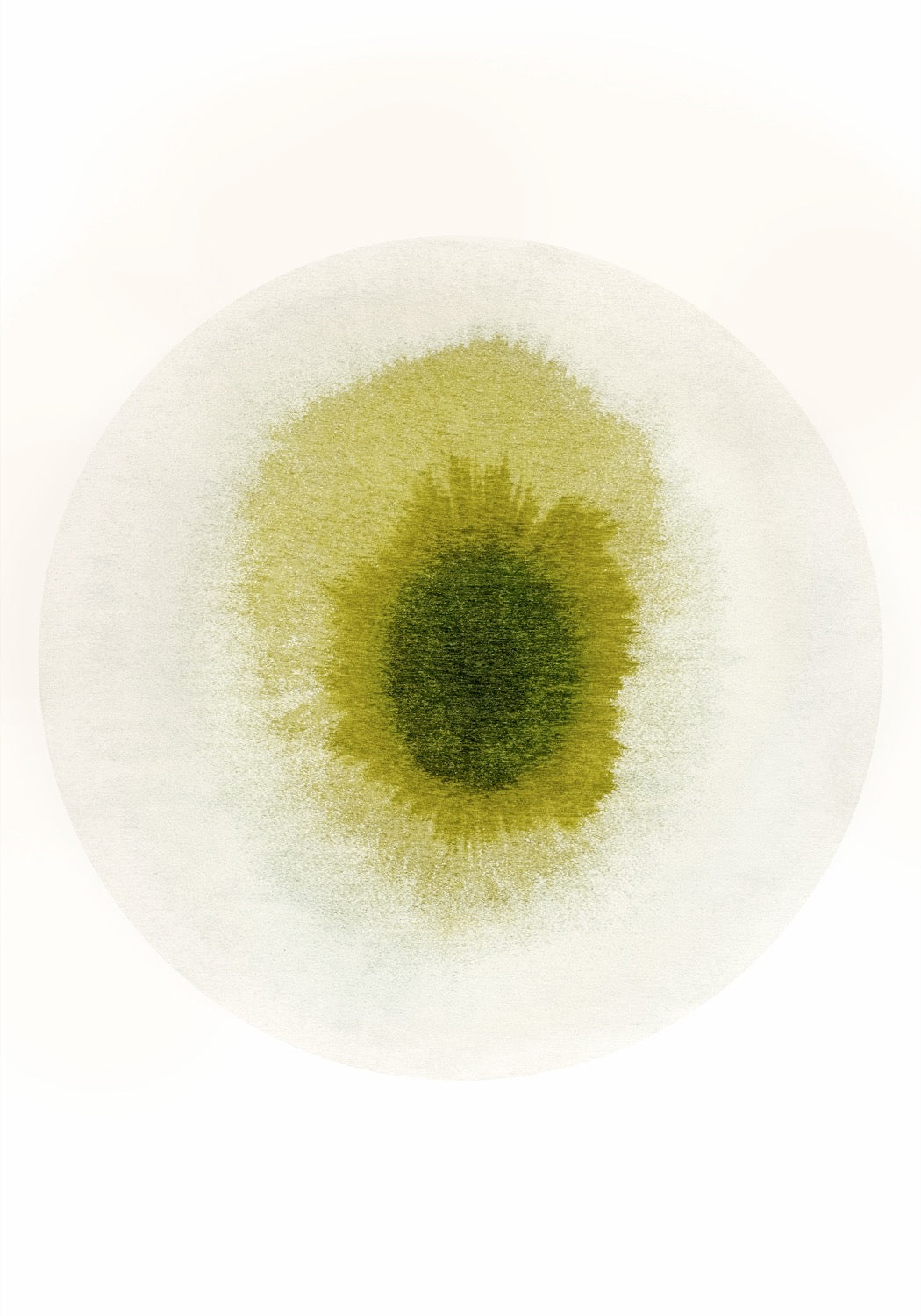 Tapis Coloré Design Or Mousse — Louis De Poortere Meditation Drop 2100 Tapis Coloré Design Vert Poivron