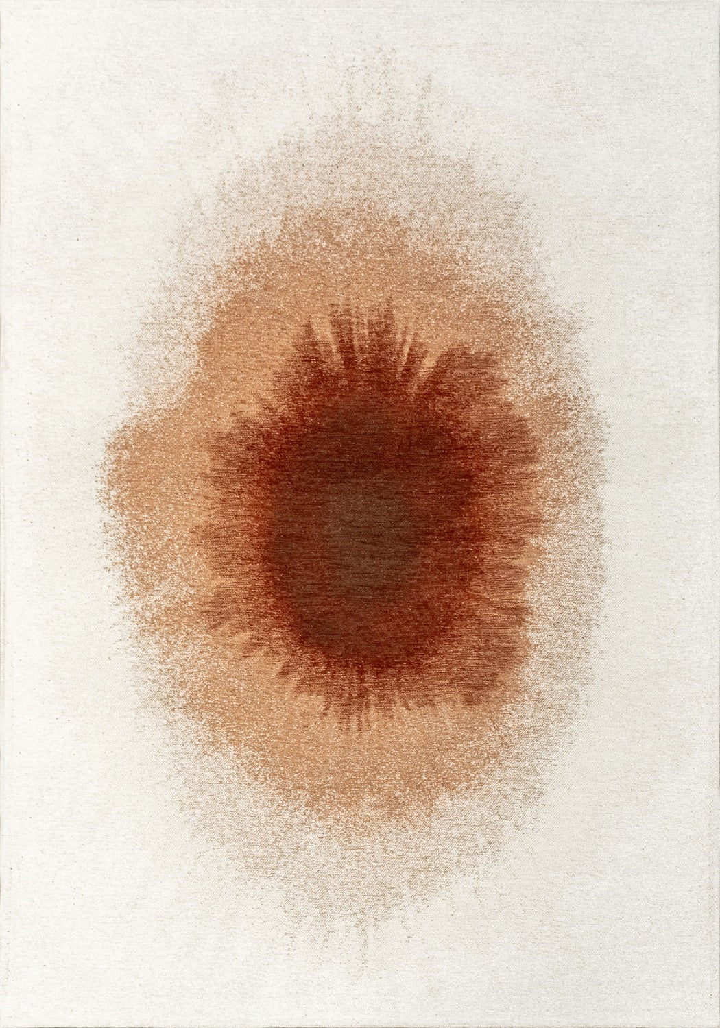 Tapis Coloré Design Or Mousse — Louis De Poortere Meditation Drop 2100 Tapis Coloré Design Blanc Neige