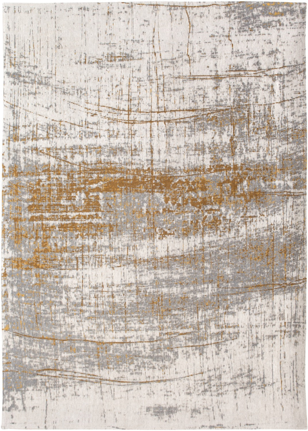 Tapis Graphique Design Vintage Gris Or — Louis De Poortere Mad Men Griff 8419