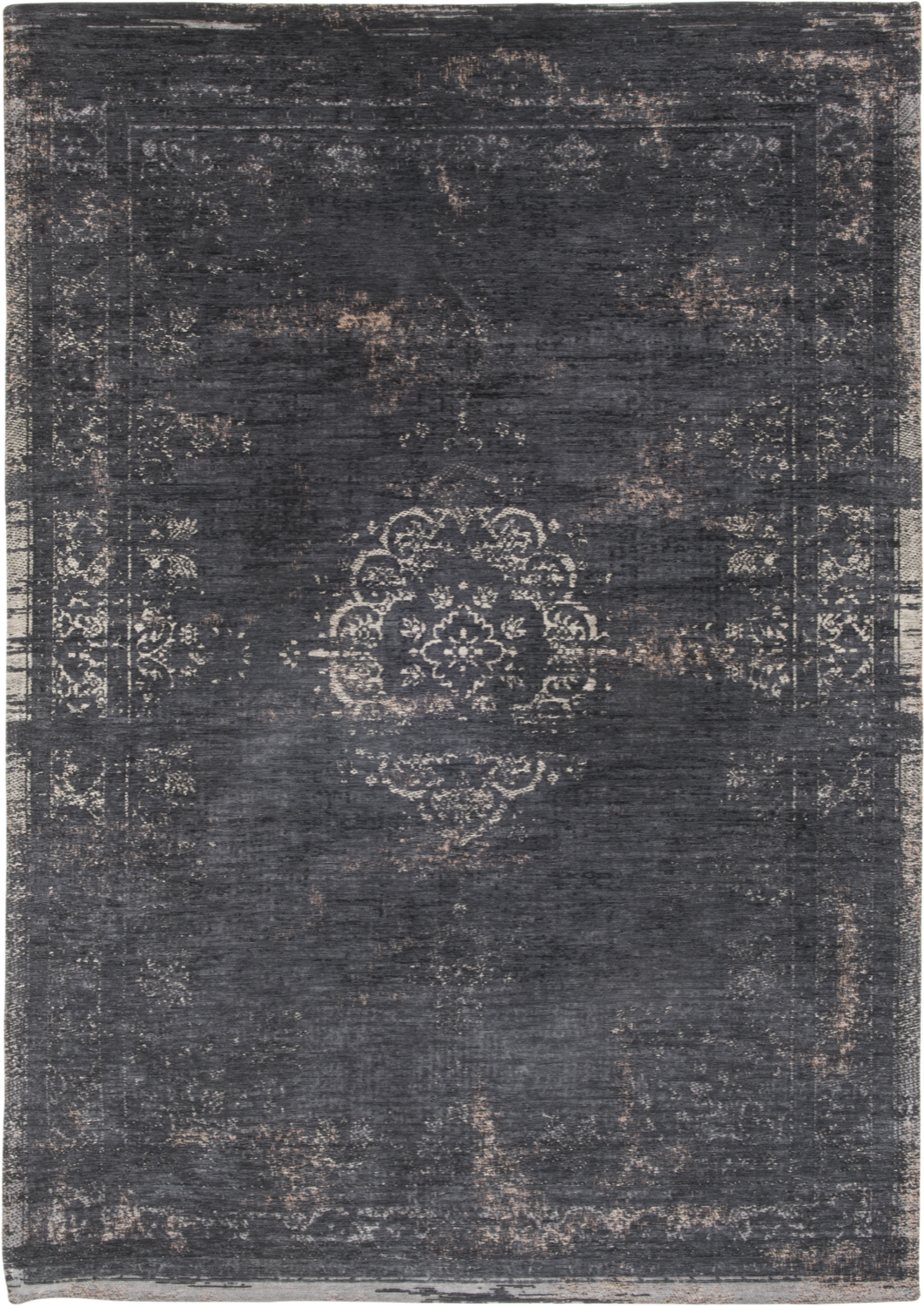 Tapis Médaillon Vintage Curry Doux — Louis De Poortere Fading World Medallion 9672 Tapis Médaillon Vintage Noir Minéral