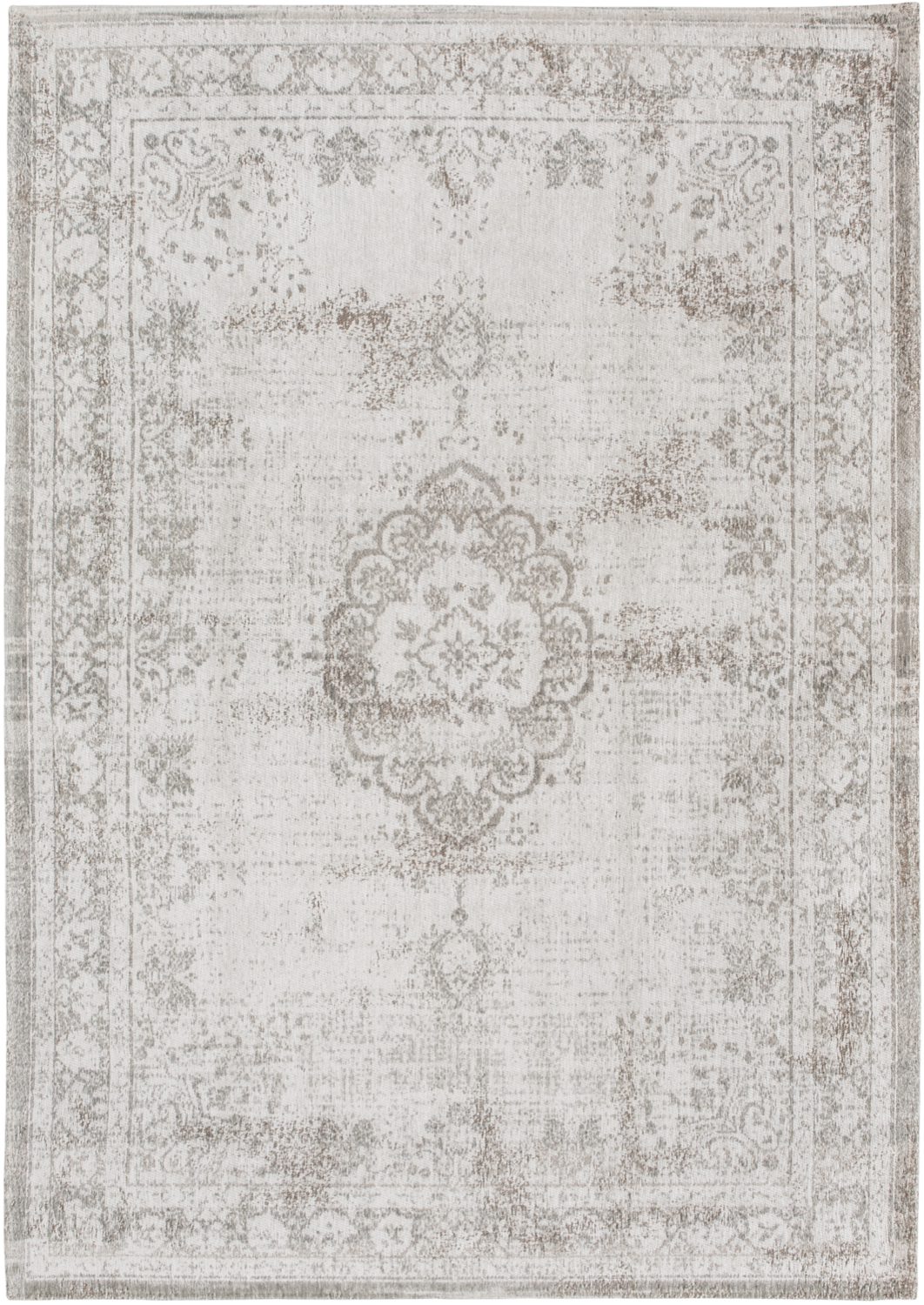Tapis Médaillon Vintage Curry Doux — Louis De Poortere Fading World Medallion 9672 Tapis Médaillon Vintage Sel & Poivre