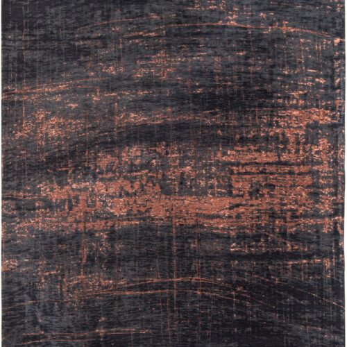 Tapis Graphique Design Vintage Noir Cuivré — Louis De Poortere Mad Men Griff 8925