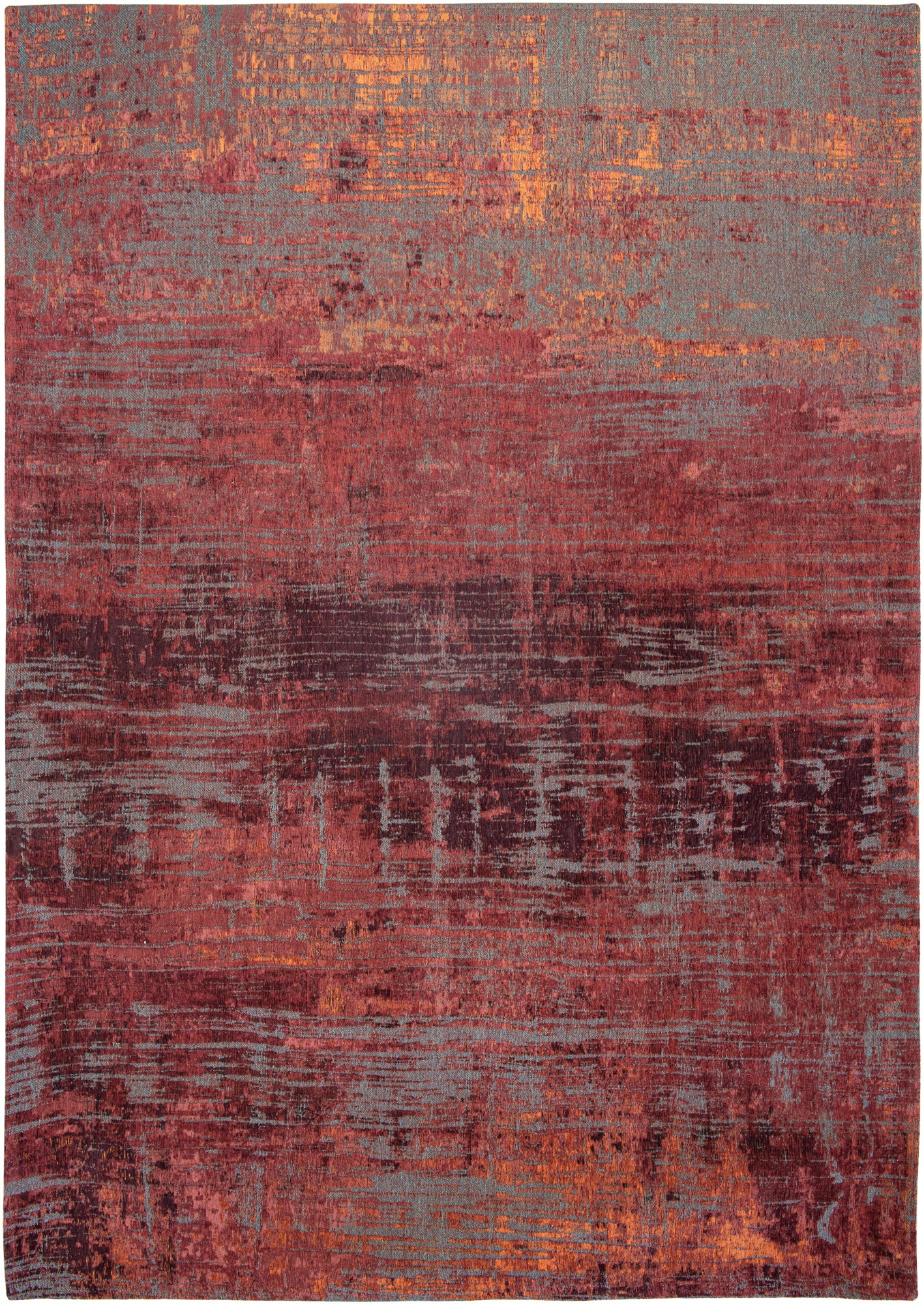 Tapis Abstrait Rayé Rouge — Louis De Poortere Atlantic Streaks 9125