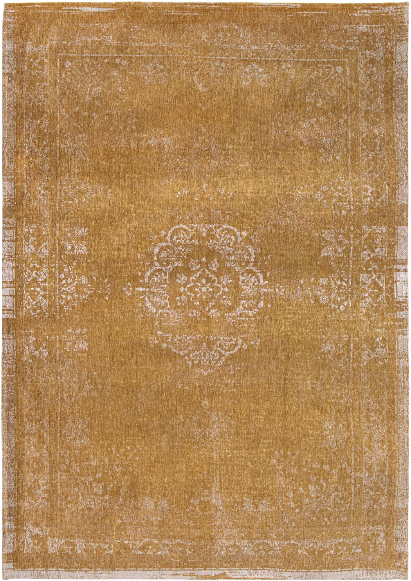 Tapis Médaillon Vintage Vert Mousse — Louis De Poortere Fading World Medallion 9145