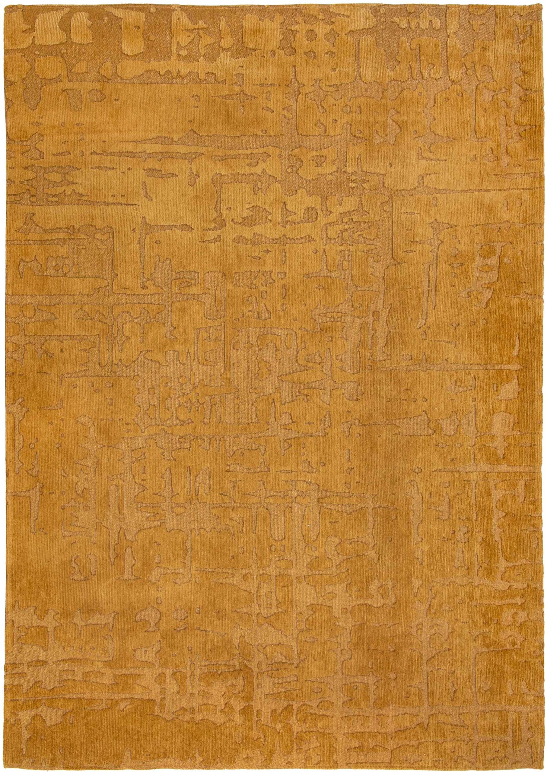 Tapis Géométrique Ethnique Or — Louis De Poortere Structures Baobab 9201