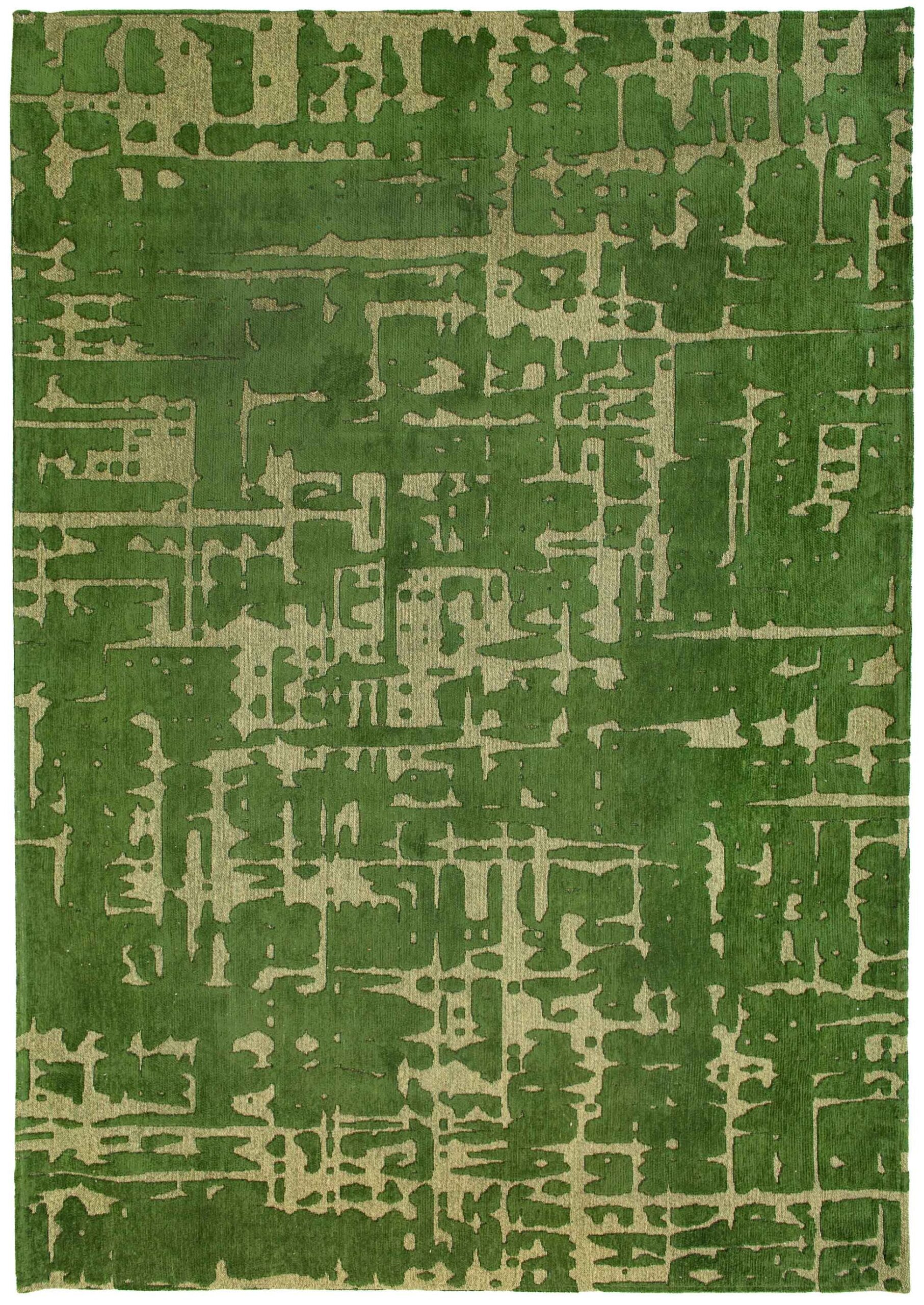 Tapis Géométrique Ethnique Vert — Louis De Poortere Structures Baobab 9202