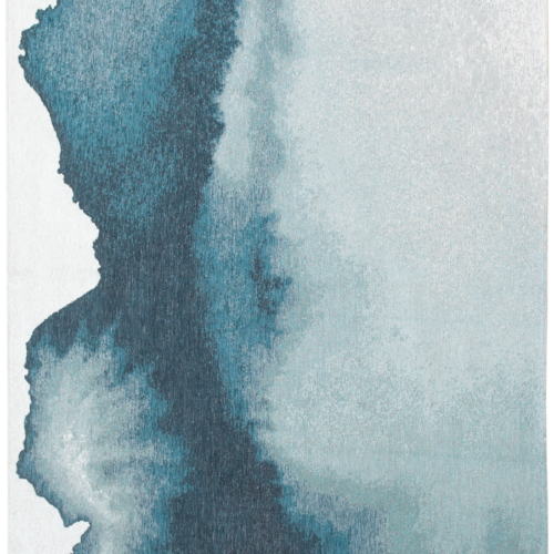 Tapis Couleur Douce Salon Bleu Encre — Louis De Poortere Meditation Lagoon 9332