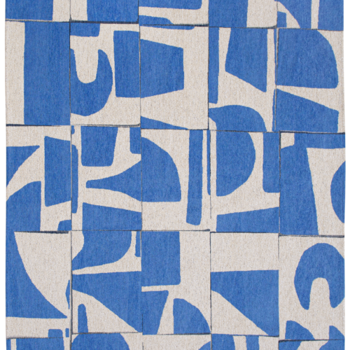 Tapis Graphique Design Bleu Campanule — Louis De Poortere Craft Papercut 9358