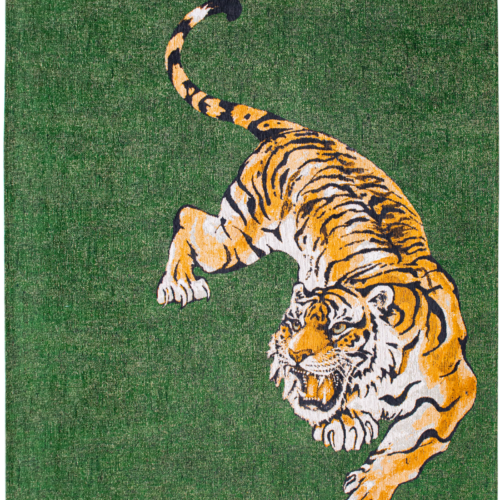 Tapis Pop Art Coloré Vert Flamboyant — Louis De Poortere Pop 9388