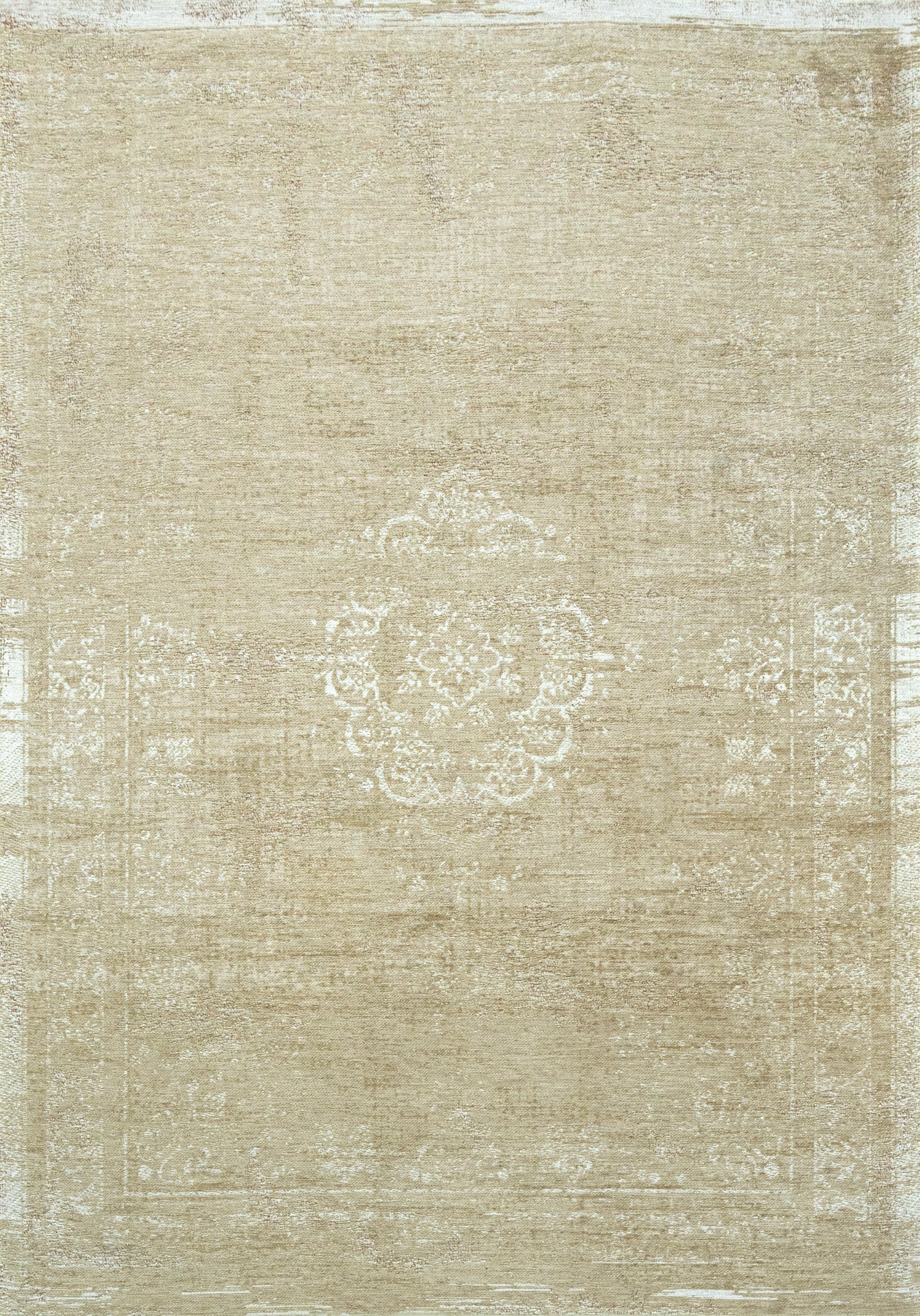 Tapis Médaillon Vintage Curry Doux — Louis De Poortere Fading World Medallion 9672