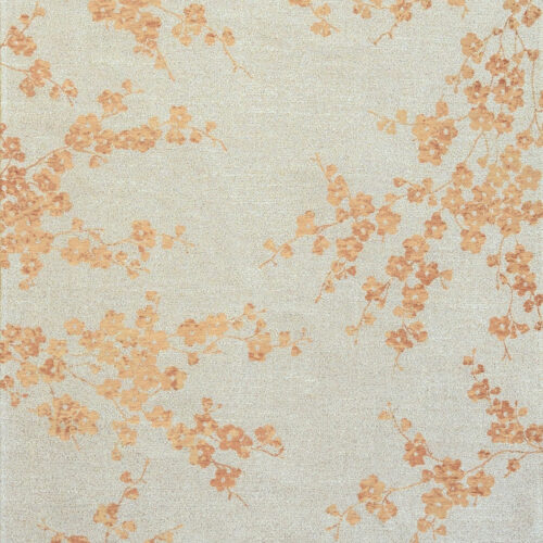 Tapis Floral Japonais Rose Rosée — Louis De Poortere Sakura 9834